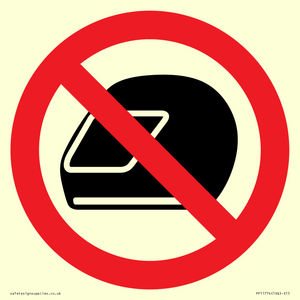 P920 Prohibition: No motorcycle helmets